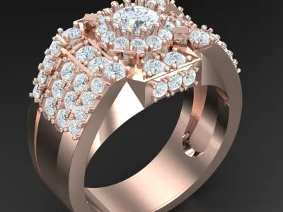 Luxury Men Rings Designs 4MR015 3D print model