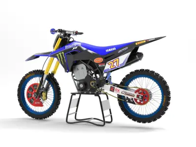 Motocross bike offroad Low-poly 3D model