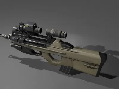 Fn F2000 Low-poly 3D model