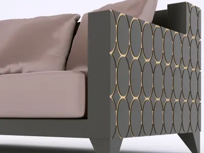 Roberto Ventura ELLISSE1 LAC sofa 3D model