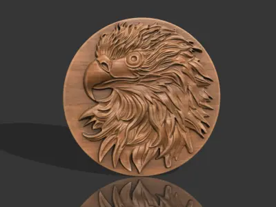 EAGLE HEAD RELIEF FOR CNC AND 3D PRINTING 3D print model