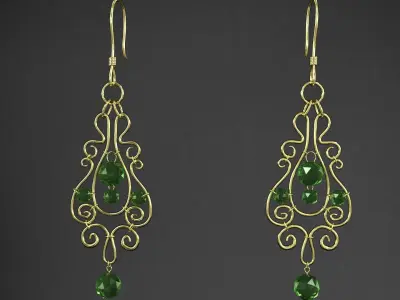earrings 0011 3D model