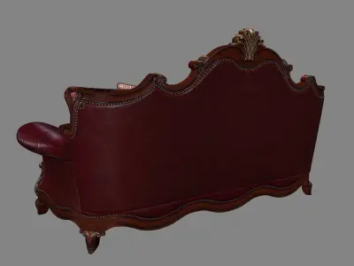 Large Classic Sofa Photorealistic VR AR 3D model