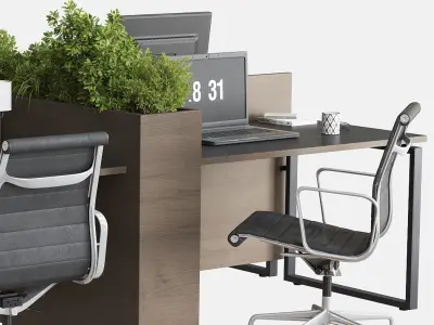 office and desk Modern chair 3D model