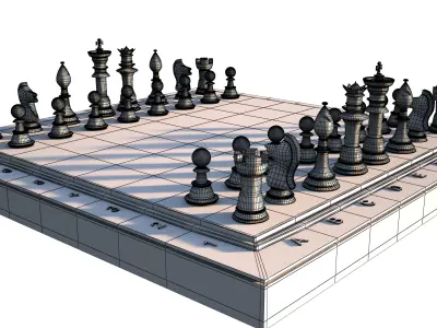 Typical chess set 3D model