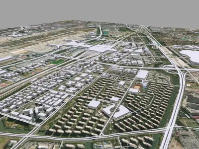 Shanghai Hongqiao International Airport 3D model