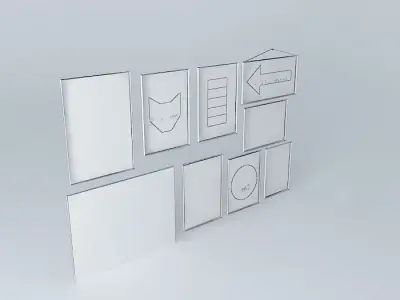 Young Tables composition Free 3D model