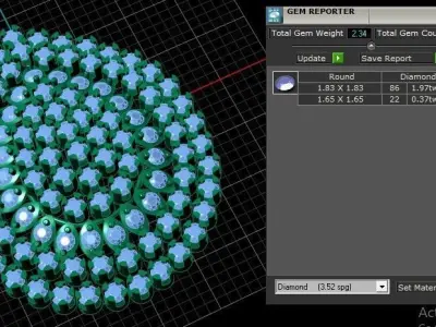 Luxury Diamond Pendant 3d Printable Model 3D print model