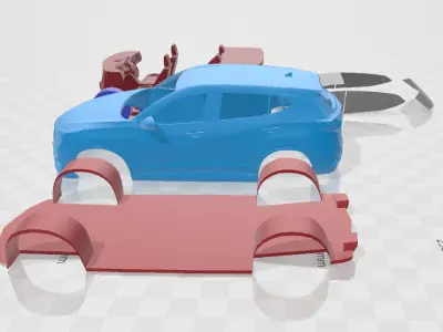 Acura CDX 2016 - Separate Parts STL Model 3D print model