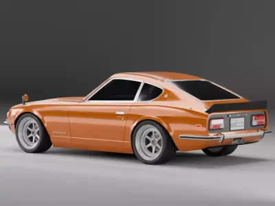 Classic Sports Car 3D Model Nissan Datsun 240Z 3D model