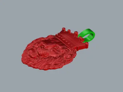 lion pendant 3D print model