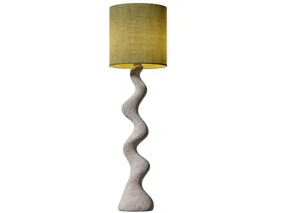 Stone Wabi-Sabi Design Sculptural Scandinavian Floor Lamp 3D model
