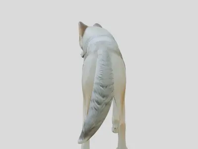 Realistic Wolf 3D Model with Detailed Fur Low-poly 3D model
