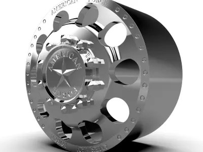 AMERICAN FORCE 5 HOLES DRW WHEEL 3D print model