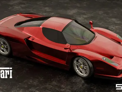 Ferrari Enzo 2002 Low-poly 3D model purchase