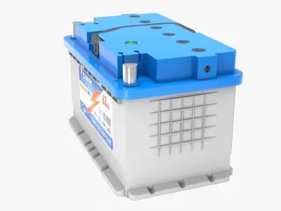 Battery Low-poly 3D model