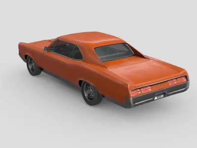 Pontiac GTO 1967 Low-poly 3D model