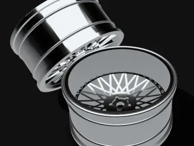 RC DRIFT CAR RIM 1 10 YABA KING MESH OFFSET -7 MM 3D print model