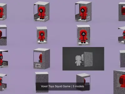 Voxel Toys Squid Game 3D Model Collection
