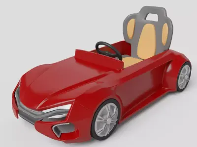 riding toy car 3D model