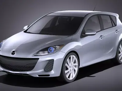 Mazda 3 hatchback 2013 VRAY 3D model