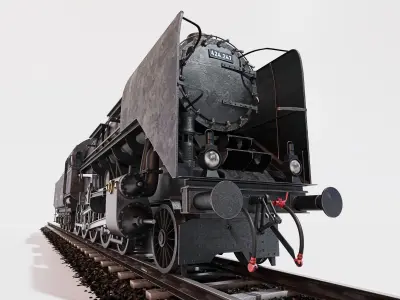 Mav Class 424 with railroad 3D model