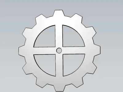 Mechanical Gear Wheel For Engineering Work 3D model