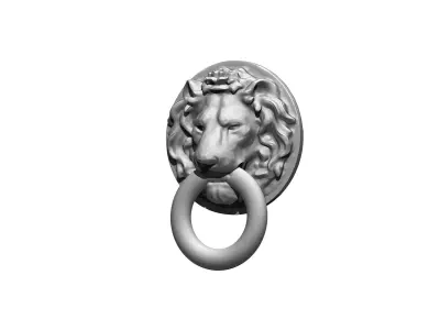 Animal head Lion Door Decoration 3D print model