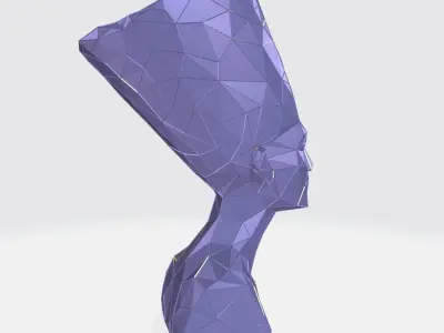 Nefertiti WIREFRAME VORONOI WIREMESH MESH 3D print model