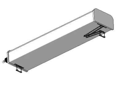 ANTENA slatwall shelf bracket 3D model