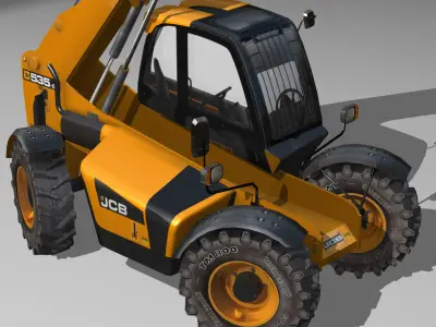 Telescopic Handler Forklift JCB 535 95 Low-poly 3D model