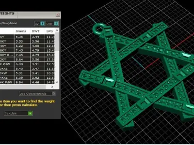 Star of David Pendant 3D print model