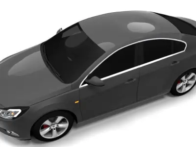 OPEL INSIGNIA SEDAN 2009 LOWPOLY Low-poly 3D model