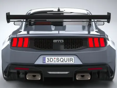 Mustang GTD 2025 LowPoly 3D model