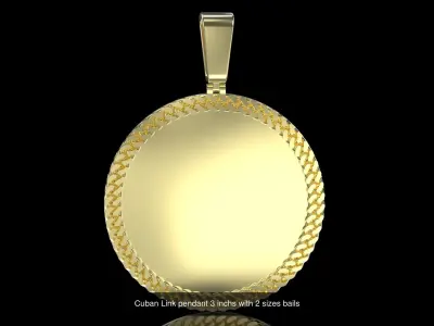 Cuban link Pendants 4 sizes pack 