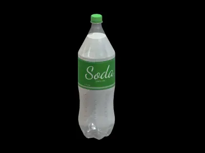 Supermarket Soda Drink Bottle 03 Low Poly PBR Realistic Low-poly 3D model
