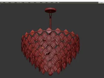 ANKE LUXURY CHANDELIER 3 Low-poly 3D model