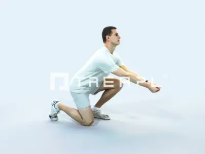 Romance 03M Volleyball Digging Sports Man Low-poly 3D model