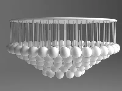 Crystal Ball Chandelier 3D model