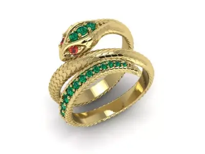 Snake with stones 3D print model