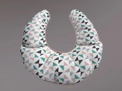 Neck Pillow - Triangles pattern 3D model