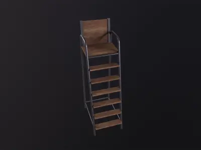 Tennis chair 3D Model Low-poly 3D model