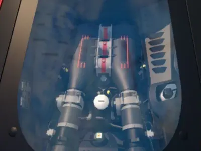 Red sport cat Low-poly 3D model