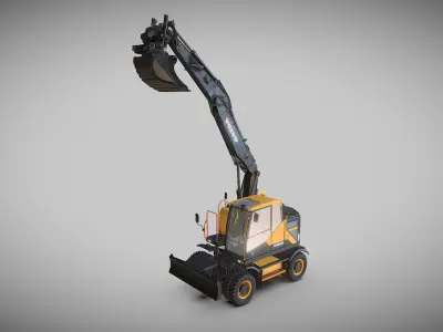 Excavator EWR150E Low-poly 3D model