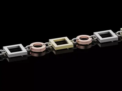 Lux  cufflink printable gold jewelry printable 3D model 3D print model