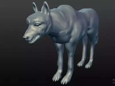 WOLF  SCULPTED 3D model