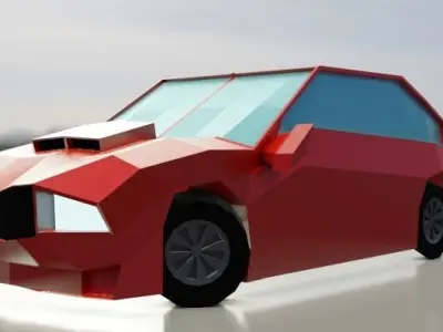 Low Poly Car Model CHEAP 3D model