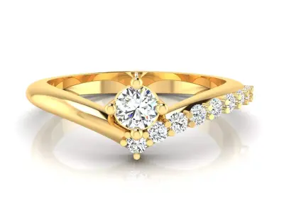 Ring M38 The luxury female ring with gems wedding 3D print model