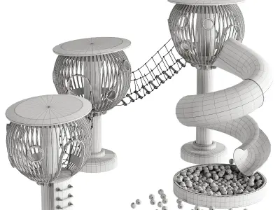 Children Play Area 2 Low-poly 3D model