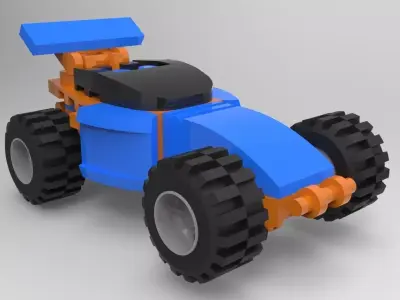 Lego car 8657  Free 3D model